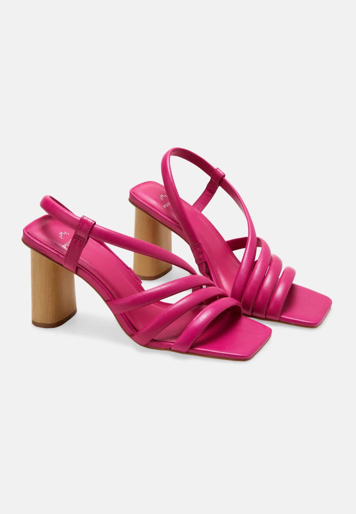 Cedro Pink Calf Leather Sandals – 8cm Cylindrical Block Heel