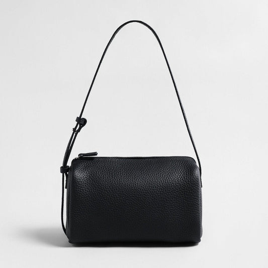 Premium Pebbled Calfskin Cylinder Bag – Trending Barrel Shoulder Crossbody