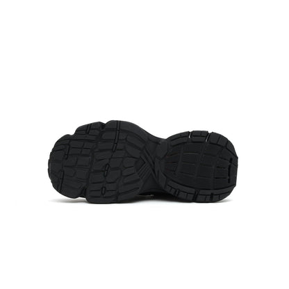 Women's Black Retro Platform Sneakers – Star Detail